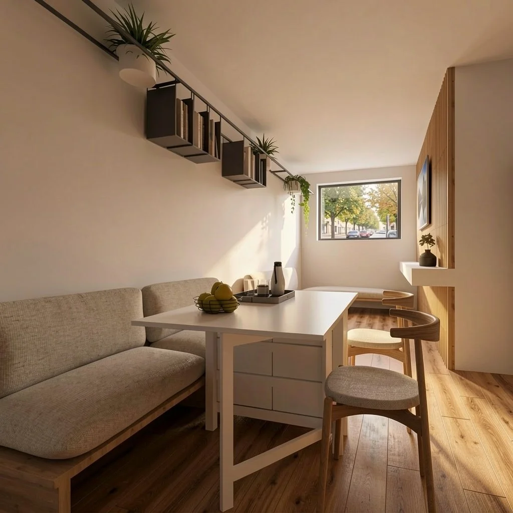 Departamento pequeño a loft moderno