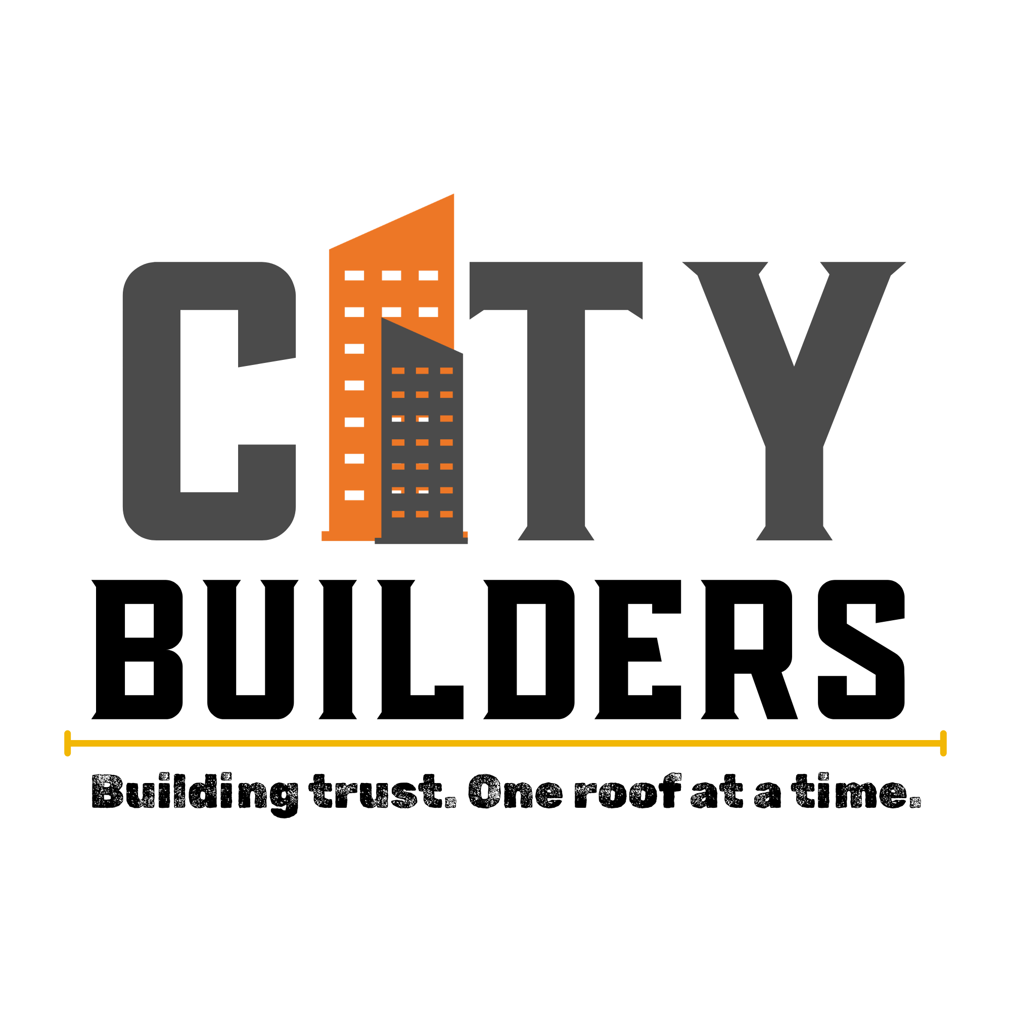 City Builders logo Maryland roofing and construction company branding