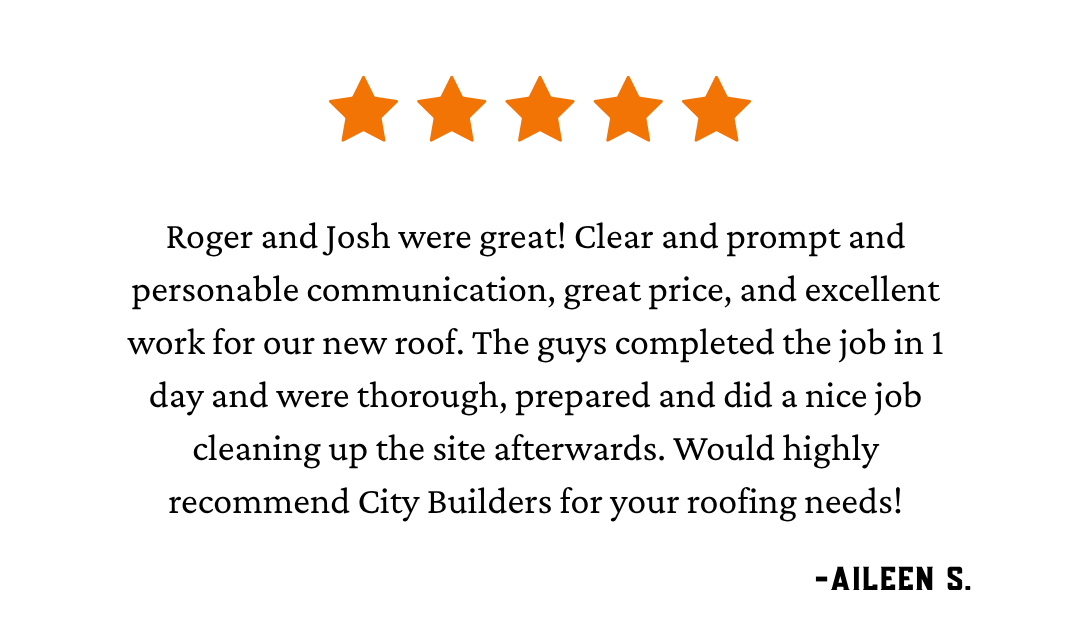 Google customer reviews City Builders roofing gutters skylights deck services Maryland