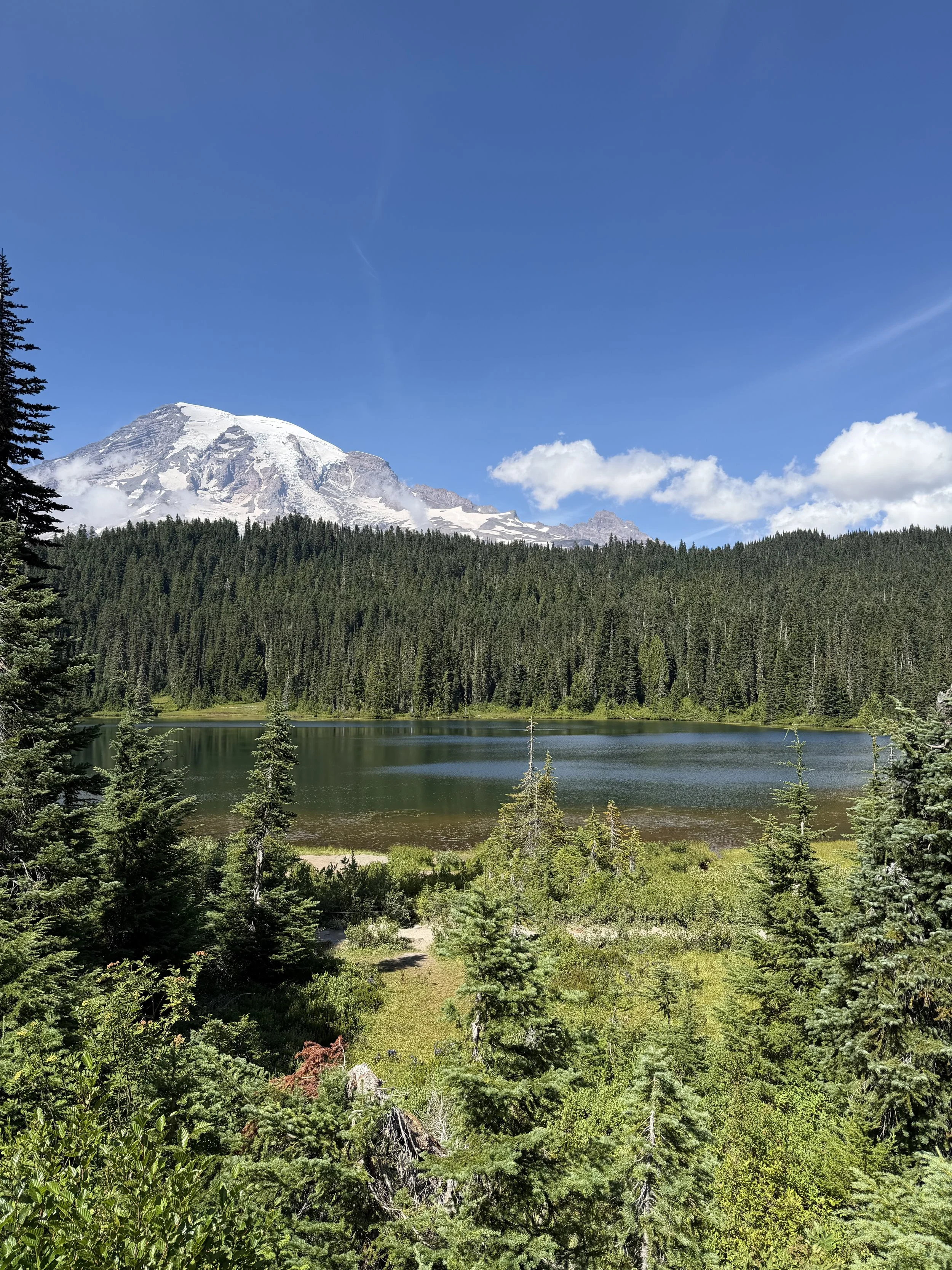 Mt. Rainier in Washington with Lake Paradise in the foreground