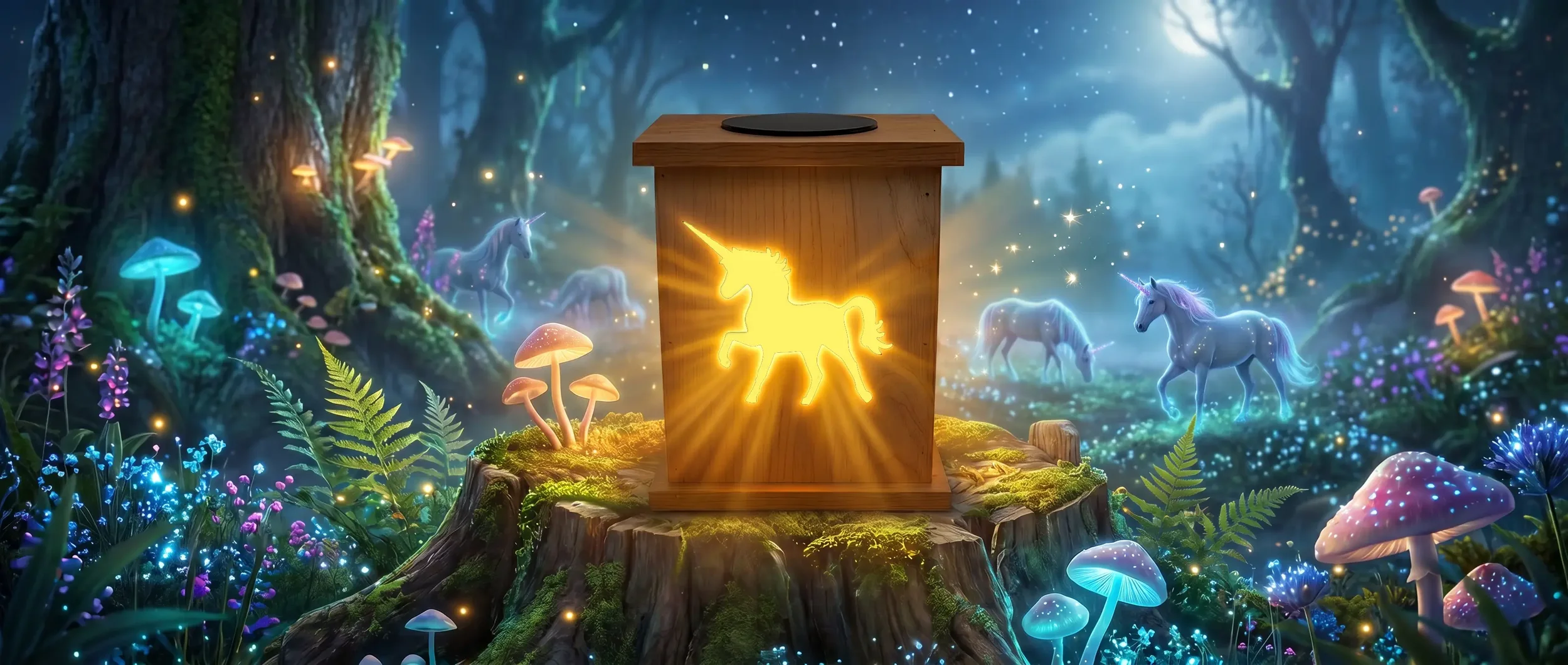 Unicorn Gathering Solar Luminary