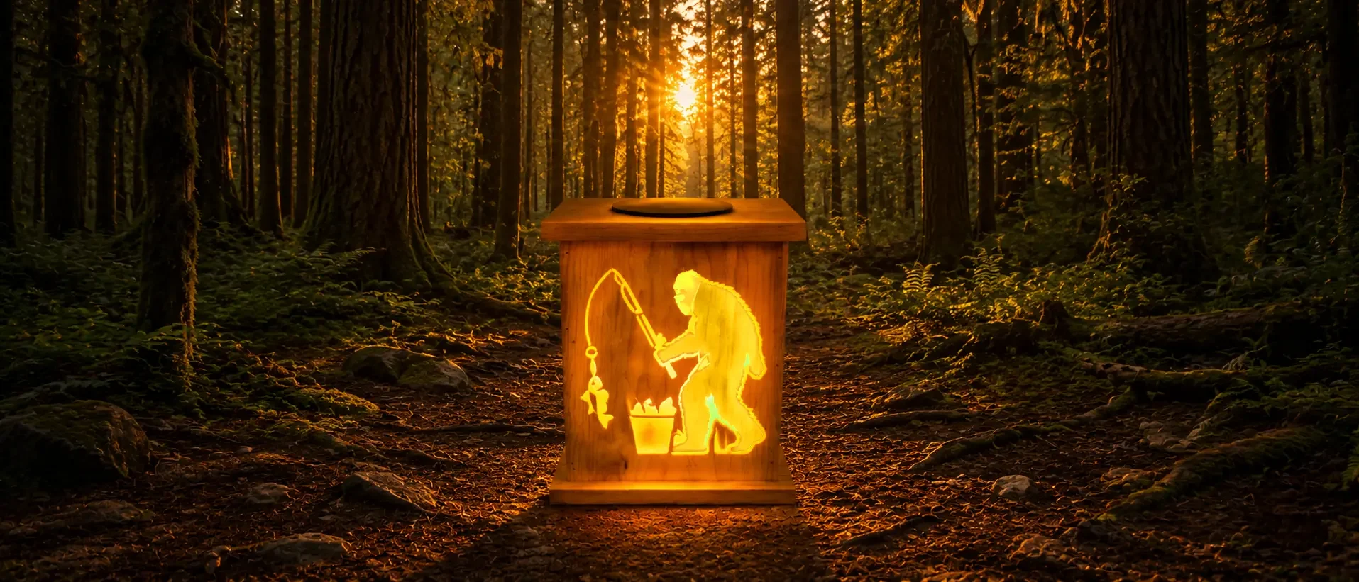 Bigfoot Fishing Solar Luminary