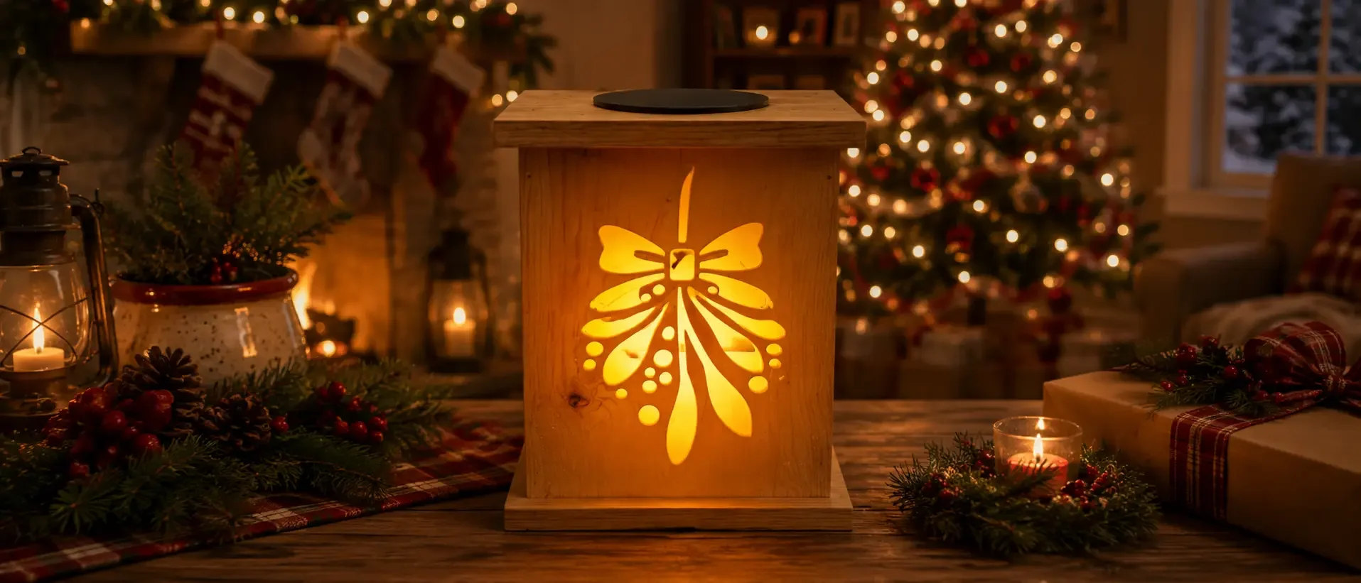 Bow & Mistletoe Solar Luminary