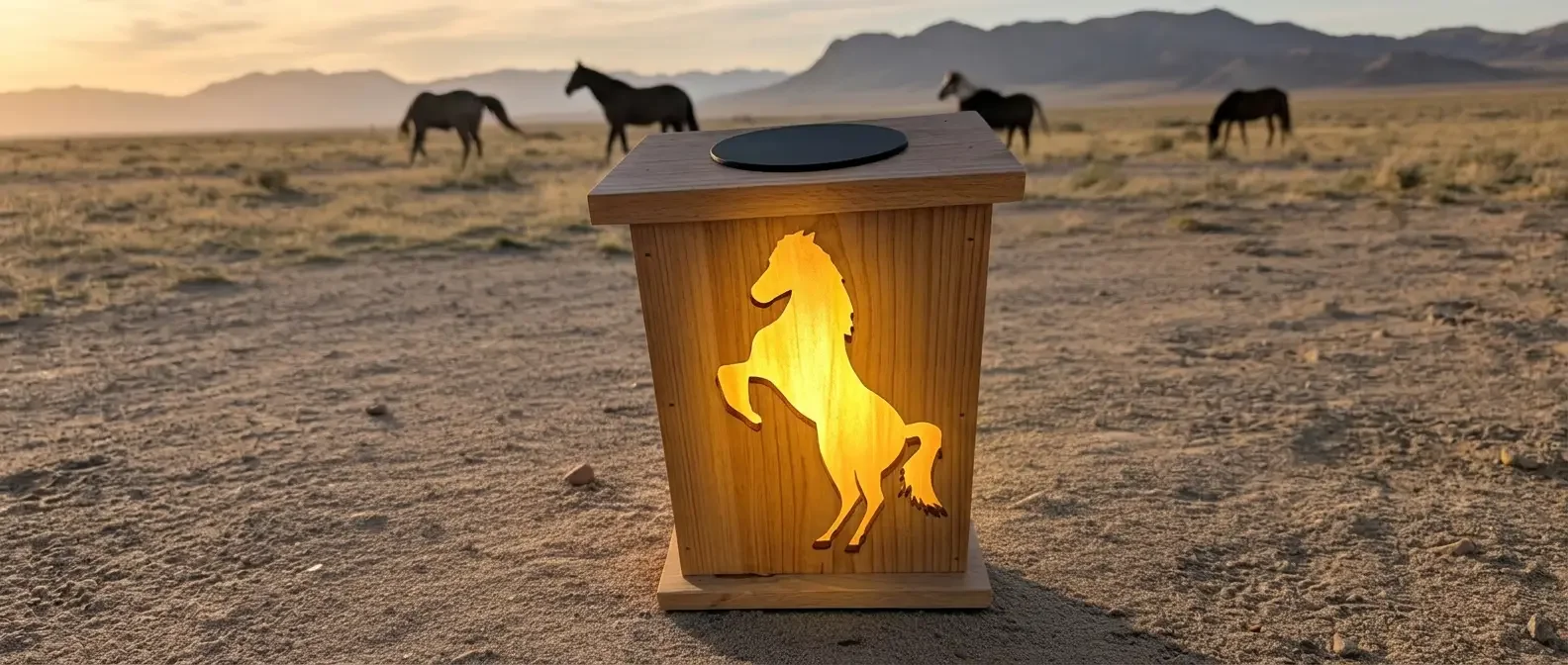 Stallion Silhouette Solar Luminary