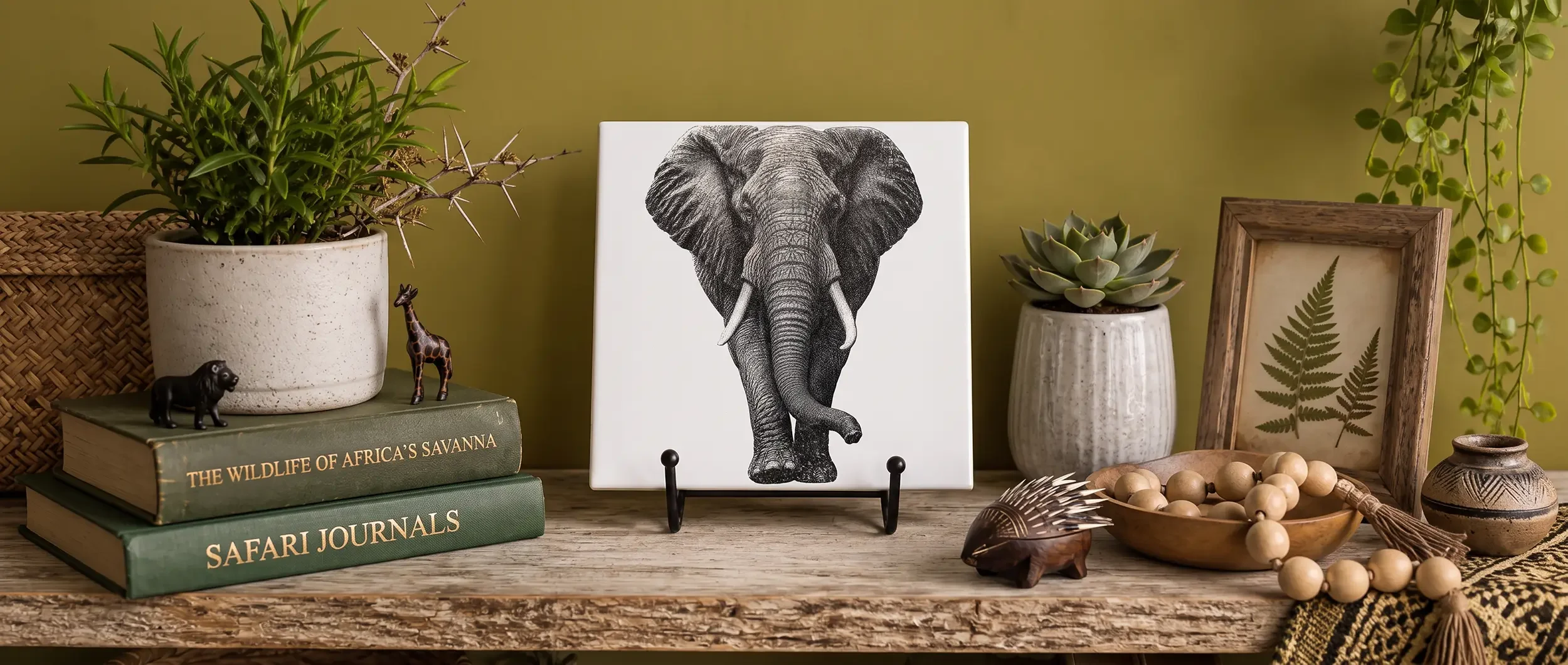 Bull Elephant Tile