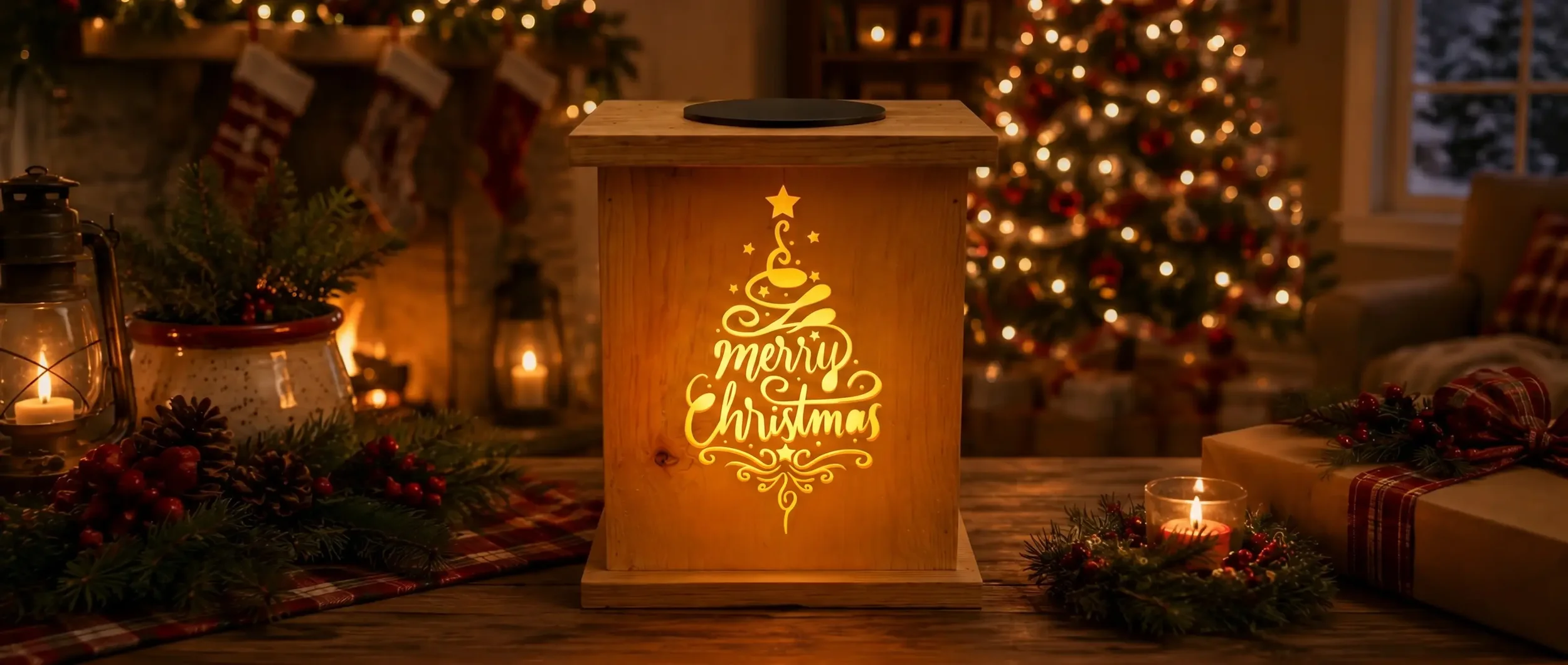 Merry Christmas Solar Luminary