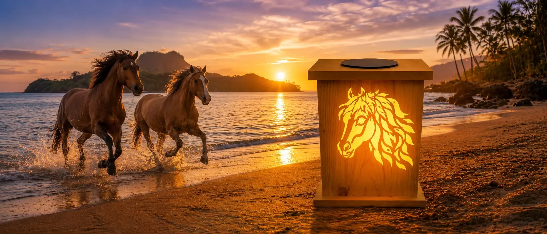 Majestic Stallion Solar Luminary