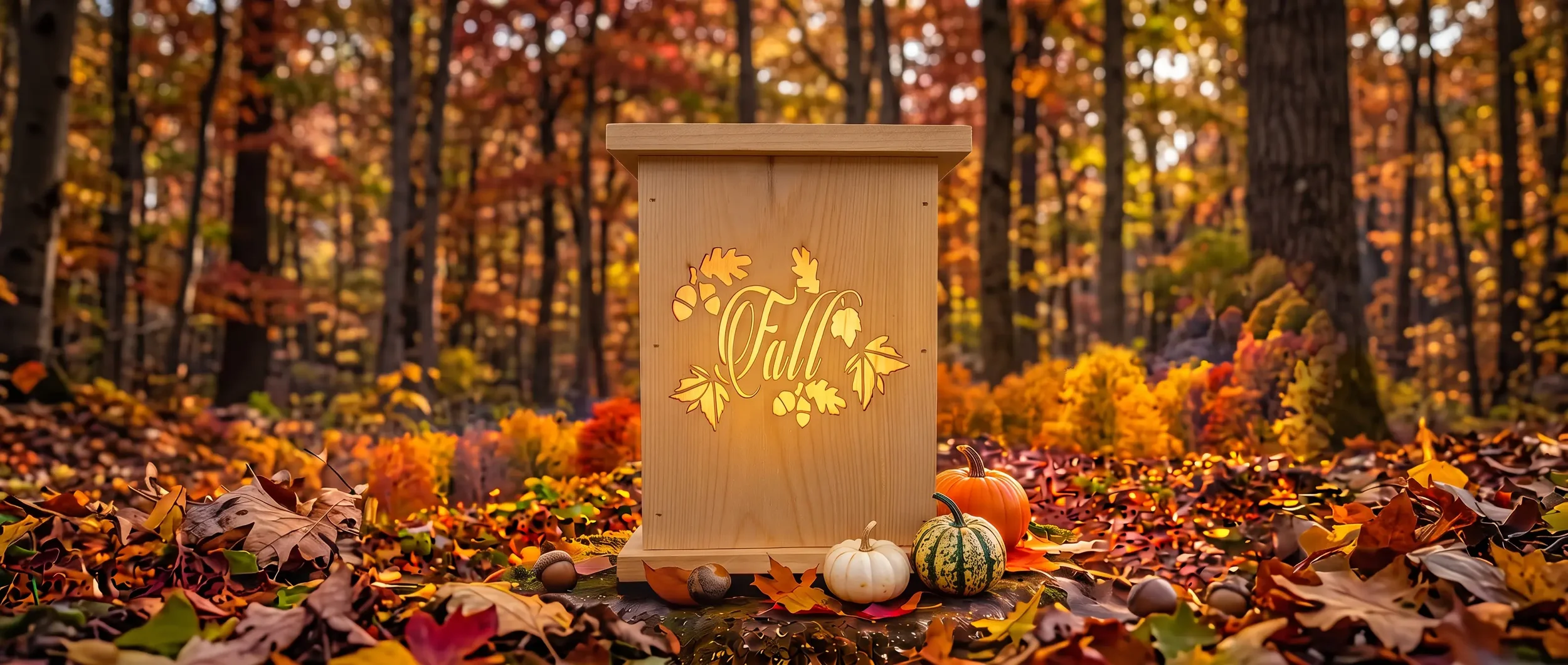 Fall Is Here Solar Luminary