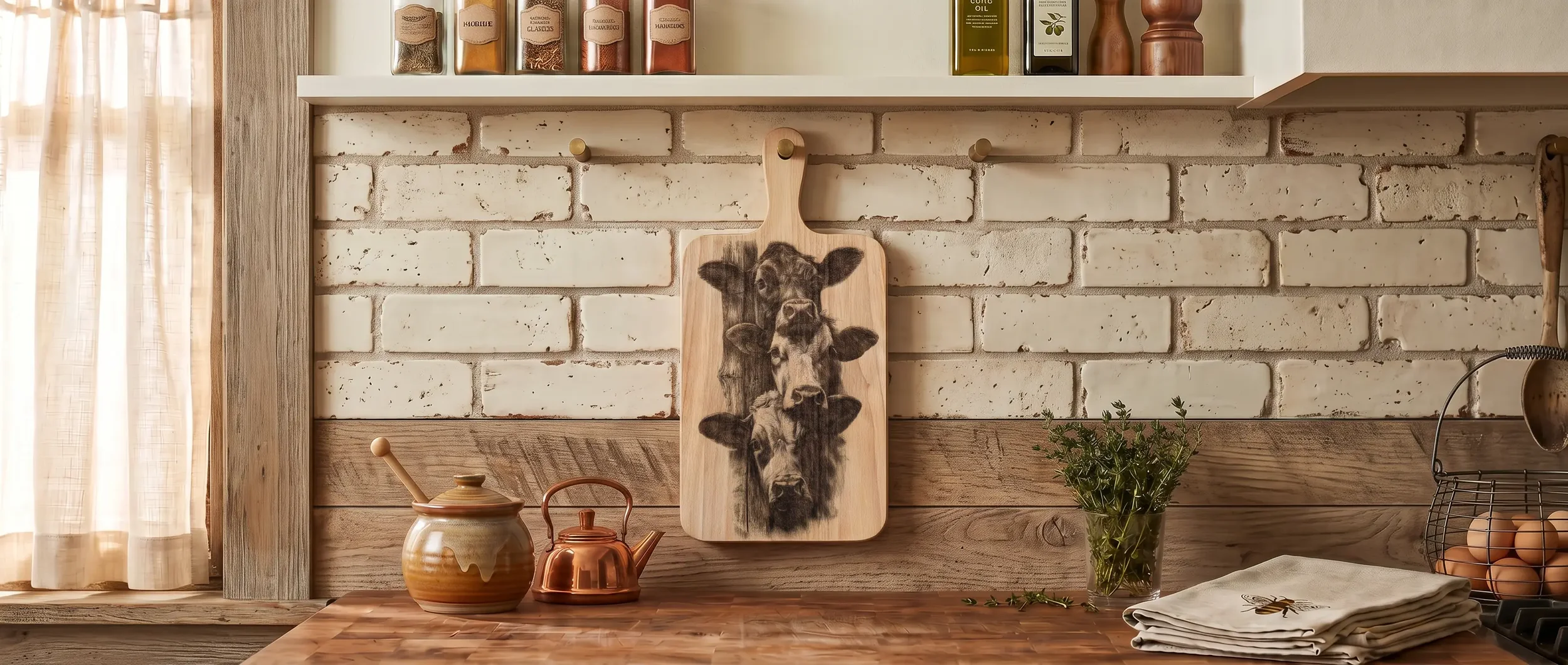 Threes A Herd Cutting Board