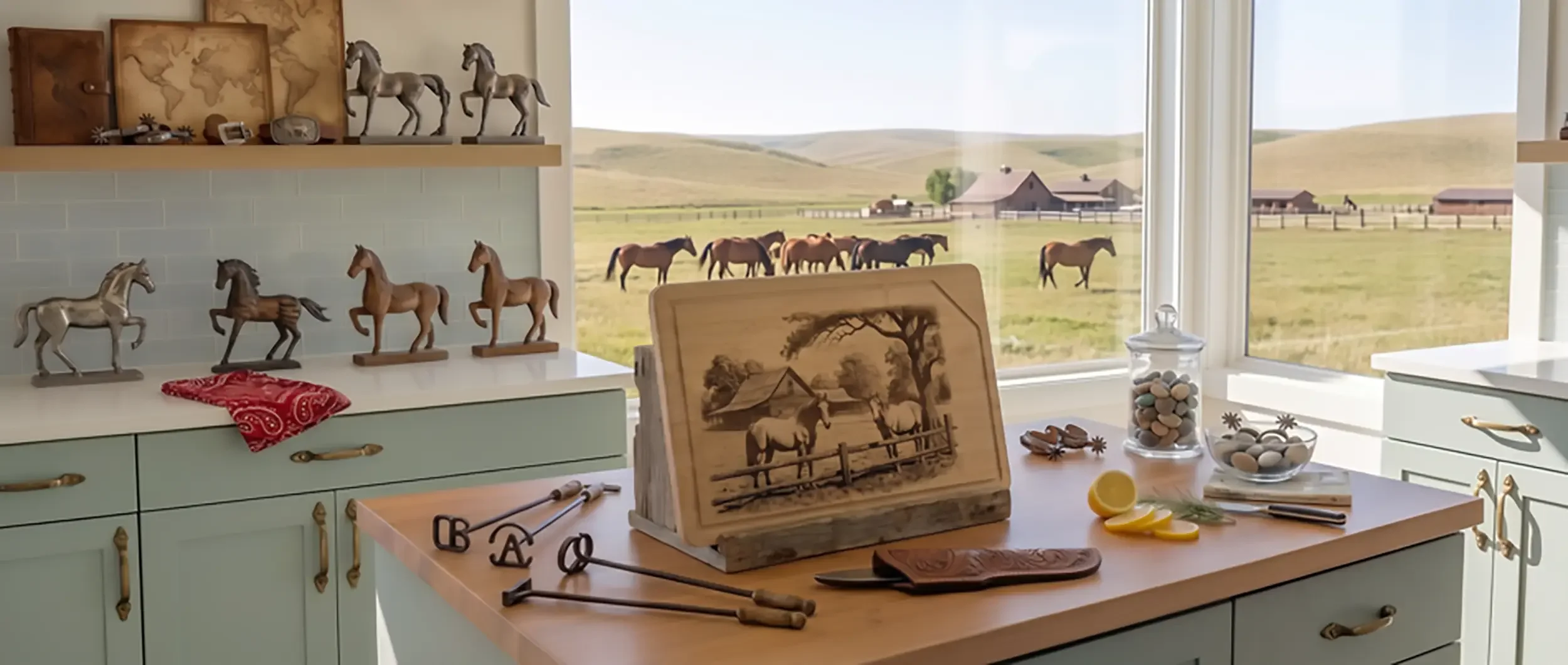 Horse Farm Cutting Board
