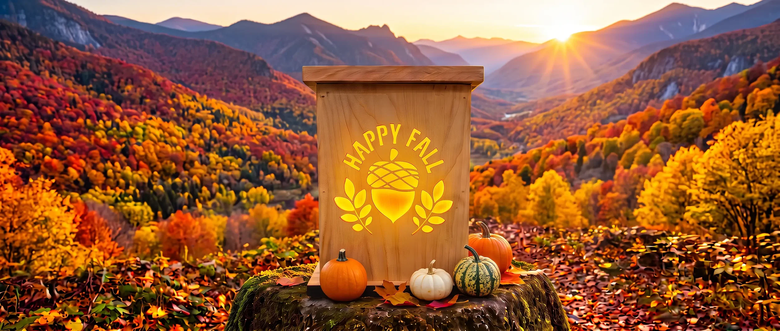 Happy Fall Solar Luminary