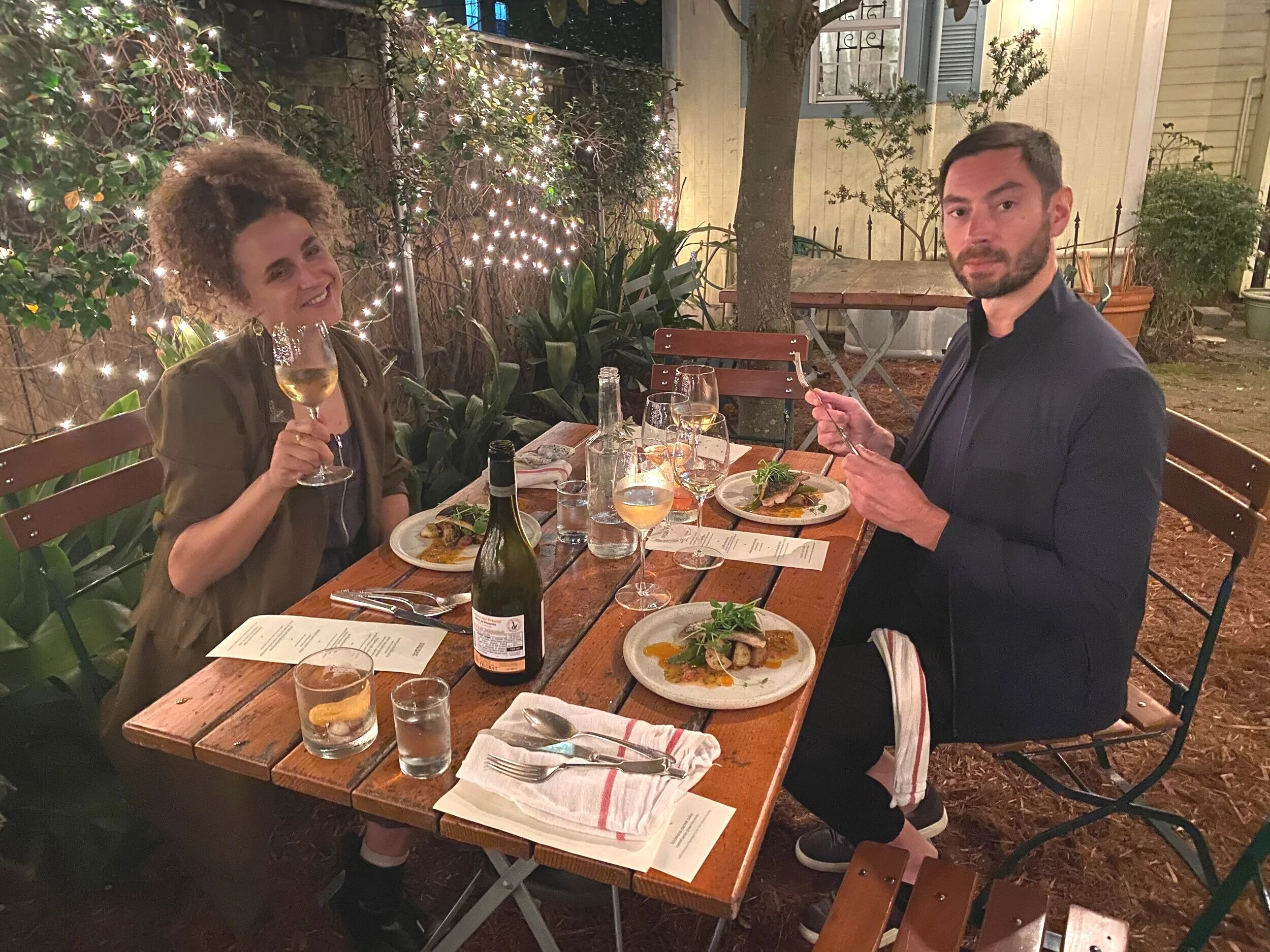 Mosquito Supper Club in the Milan neighborhood of New Orleans with a new friend.