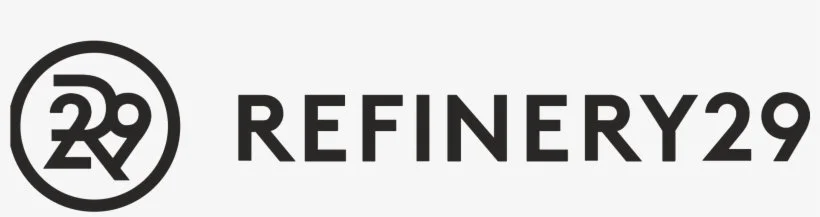 Logo for Refinery29, featuring a circular icon with the number 29 and the brand name in bold letters.