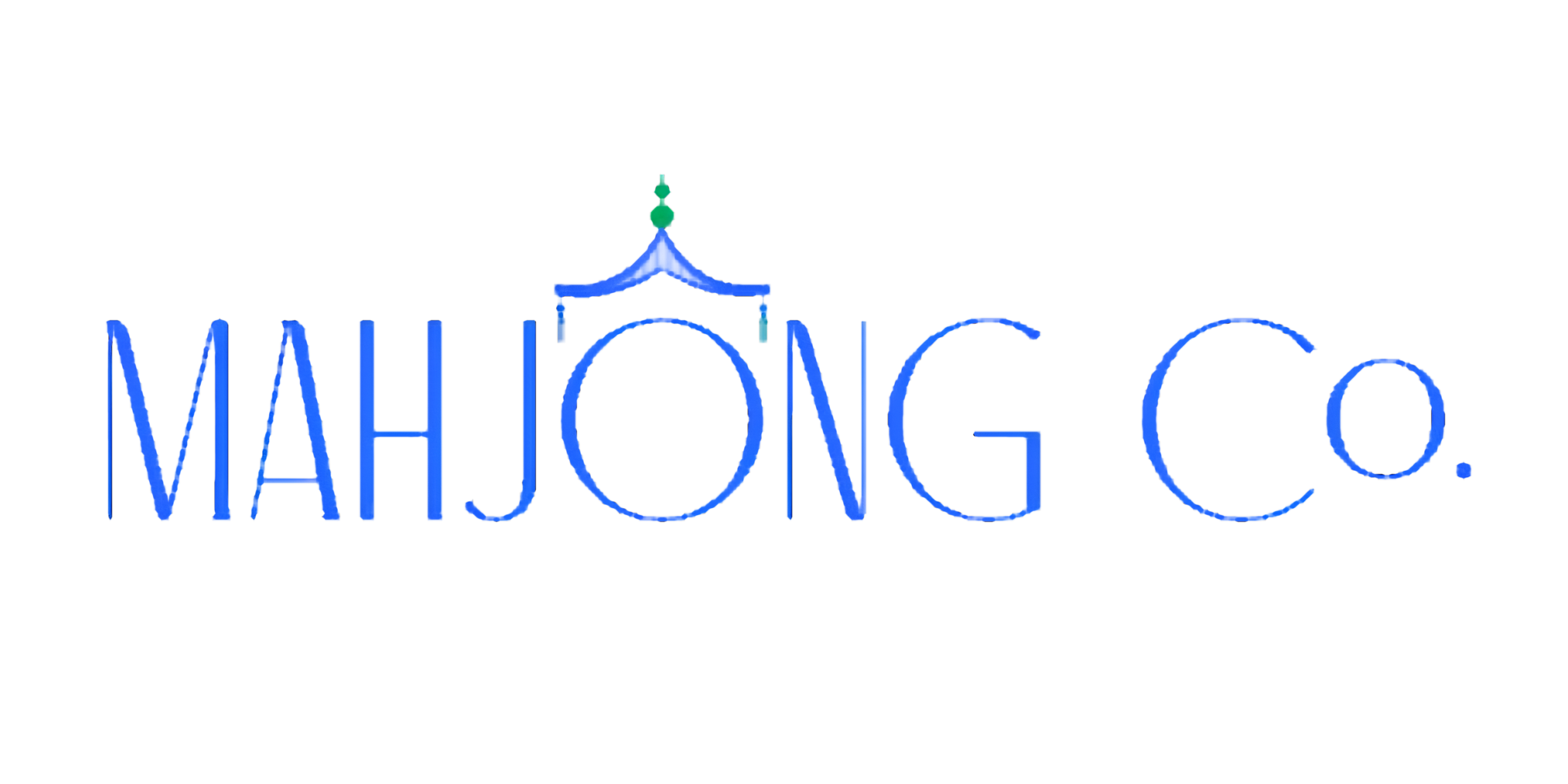 MAJONG CO. logo with a pagoda-like structure in the middle of the word 'MAJONG'