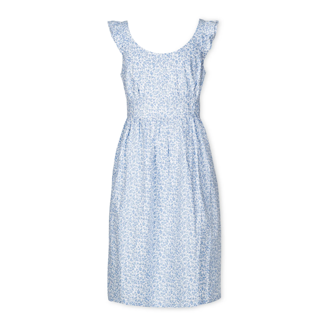 Flutter Sleeve Empire Dress