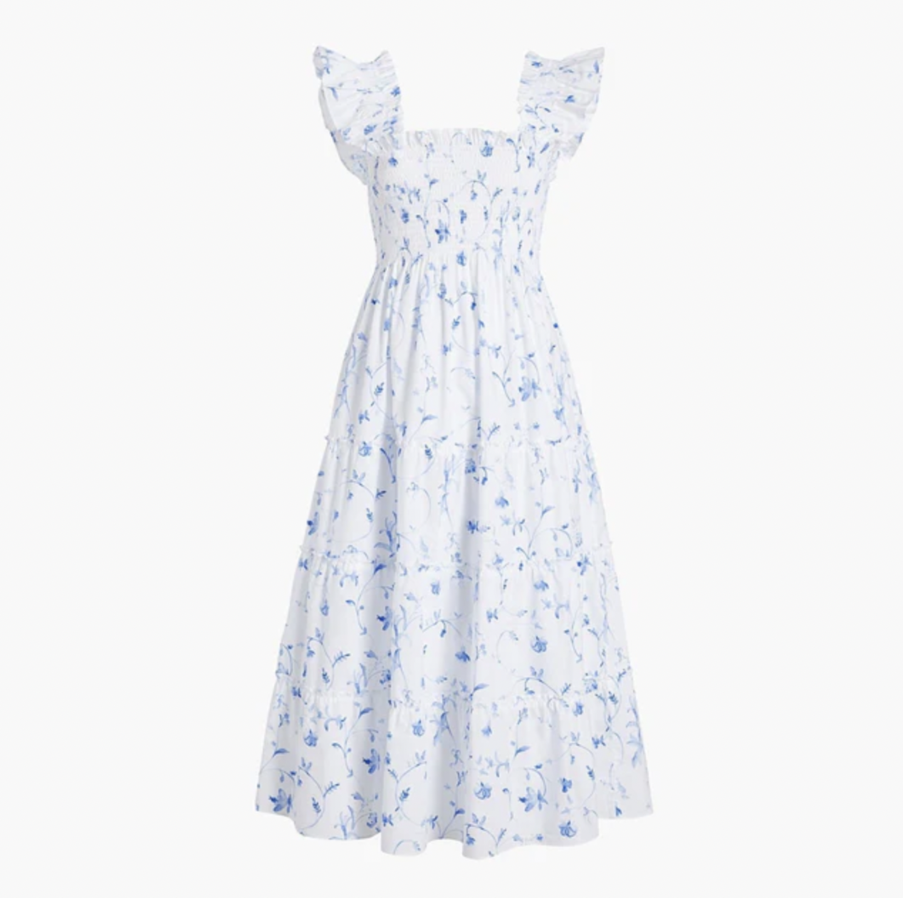The Ellie Nap Dress in Blue Botanical