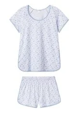 Pima Shorts Set in French Blue Floral