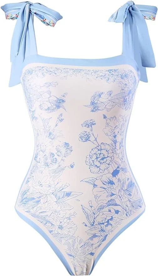 Reversible Floral Tie One-Piece