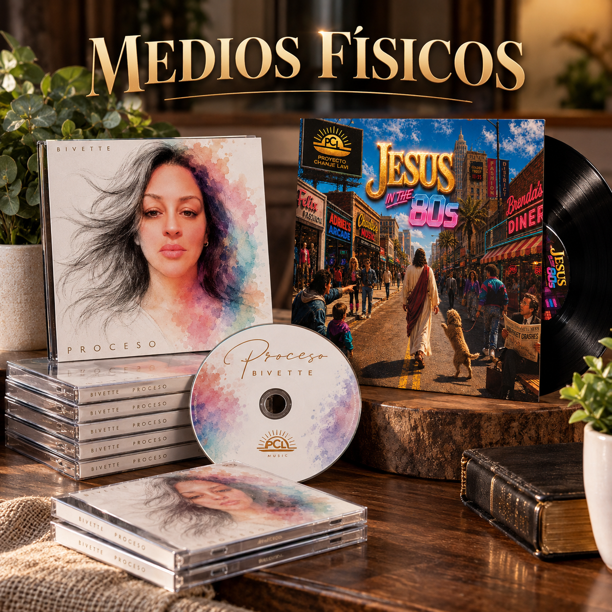 Ediciones físicas limitadas de música seleccionada, disponibles en CD y vinilo. Una manera especial de disfrutar la música y apoyar nuestra misión.
