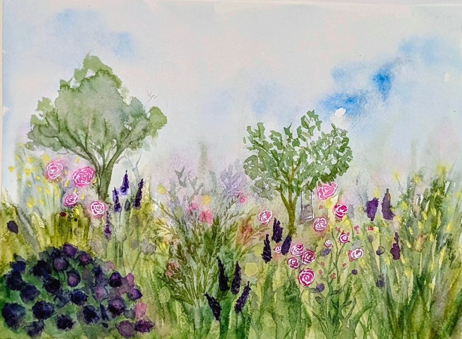 Field of dreams #1 , 9x12, Watercolor, 2026, Available $ 150