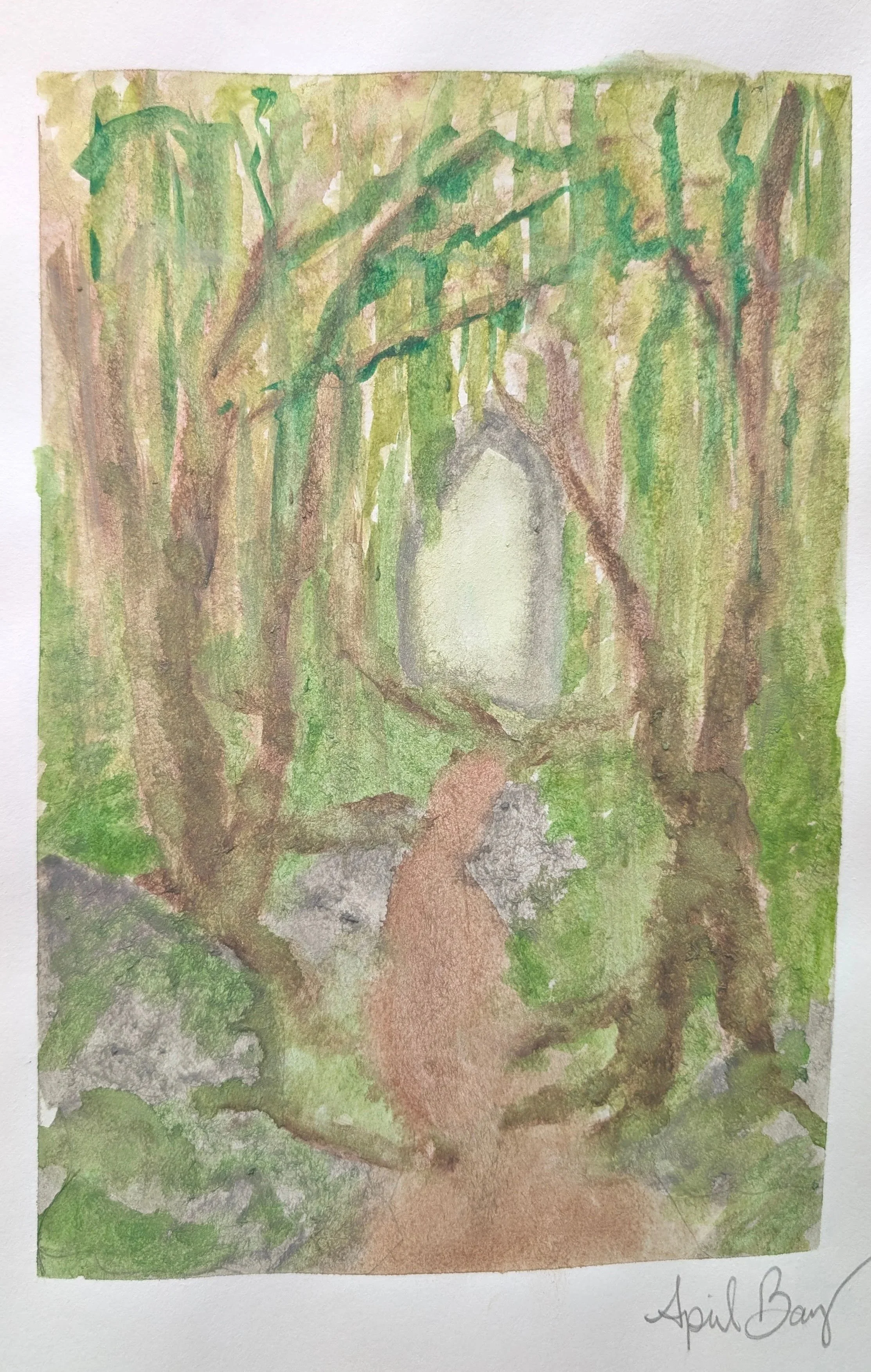 Enchanted Wood #2, Watercolor, 2026, Available $ 150
