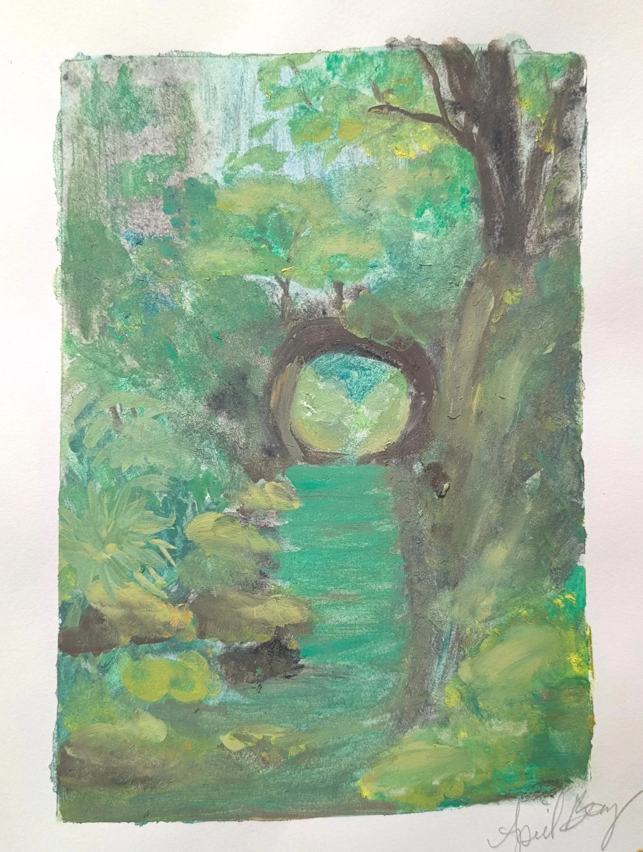 Enchanted Wood #1, Watercolor, 2026, Available $ 150