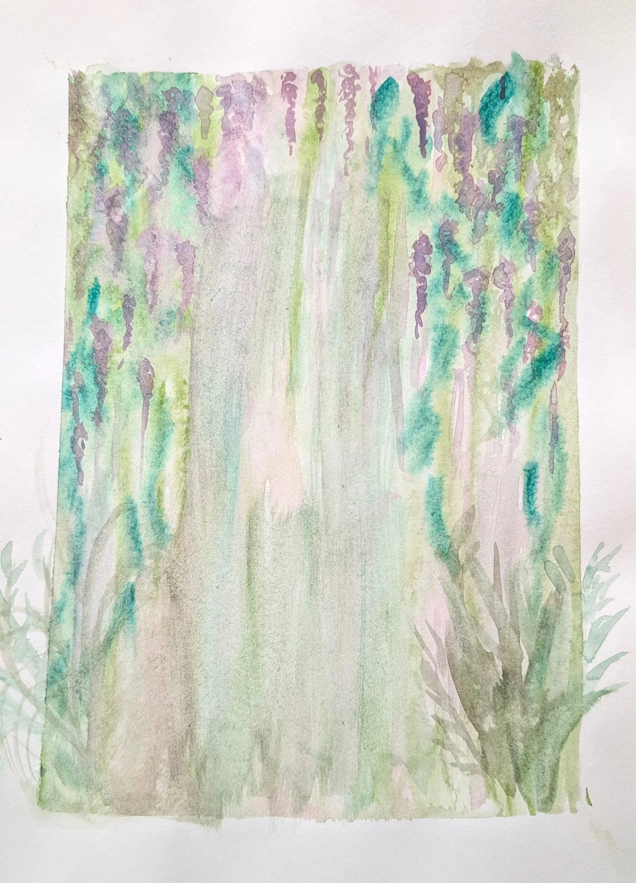 Enchanted Wood #5,9x12, Watercolor, 2026, Available $ 150