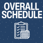 Overall schedule document with checklist icon on a blue background