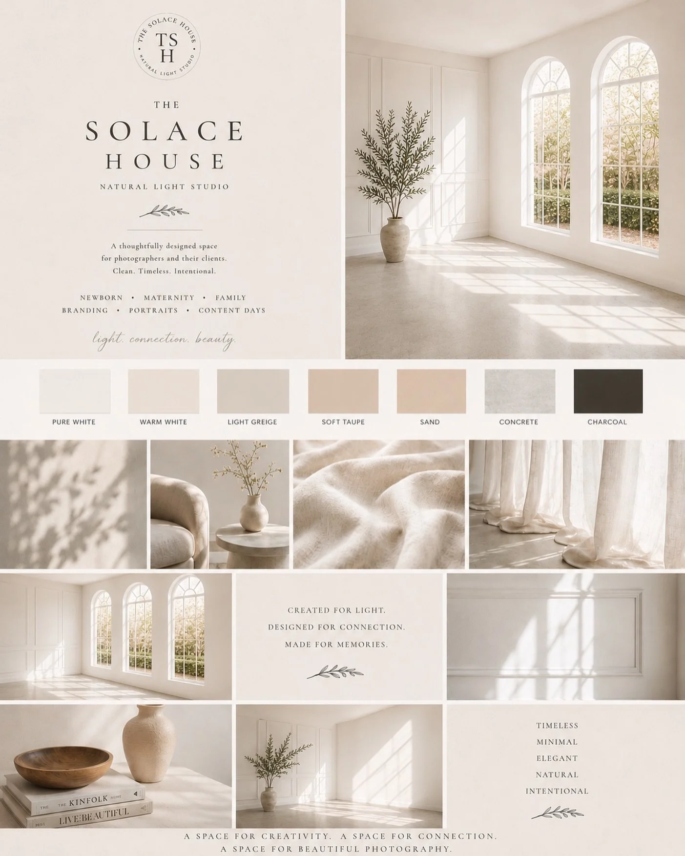 Not just a studio, but an experience.

A space filled with beautiful light, meaningful connection, and timeless imagery.

As I begin bringing The Solace House to life, every detail is being chosen with intention. From the bright whites and concrete f