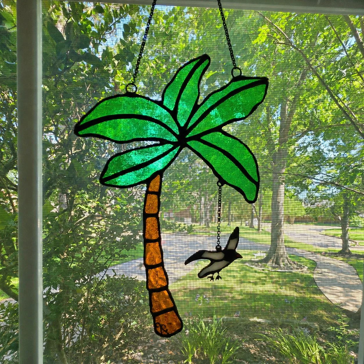 Palm Tree with Seagull