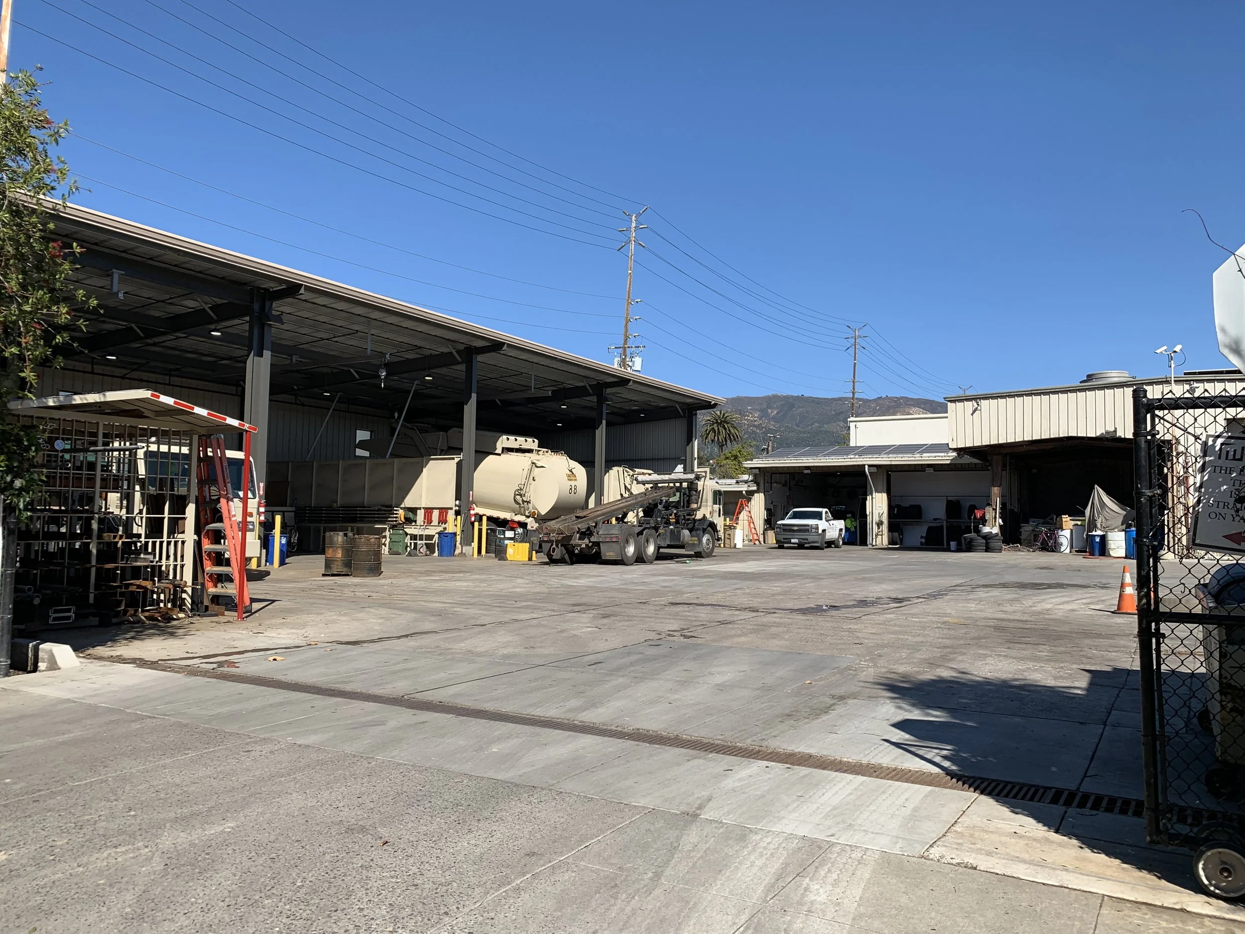 MarBorg maintenance shop with welders, mechanics, and tire repair