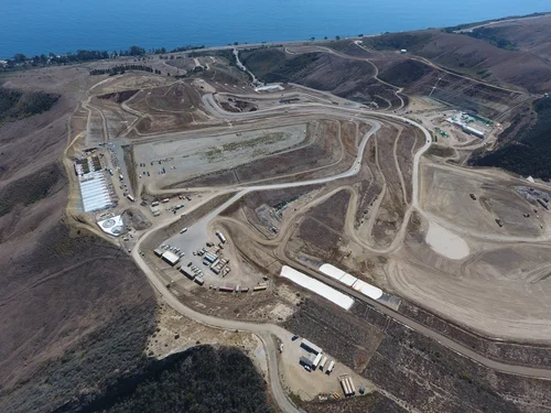 Aerial view of the landfill site