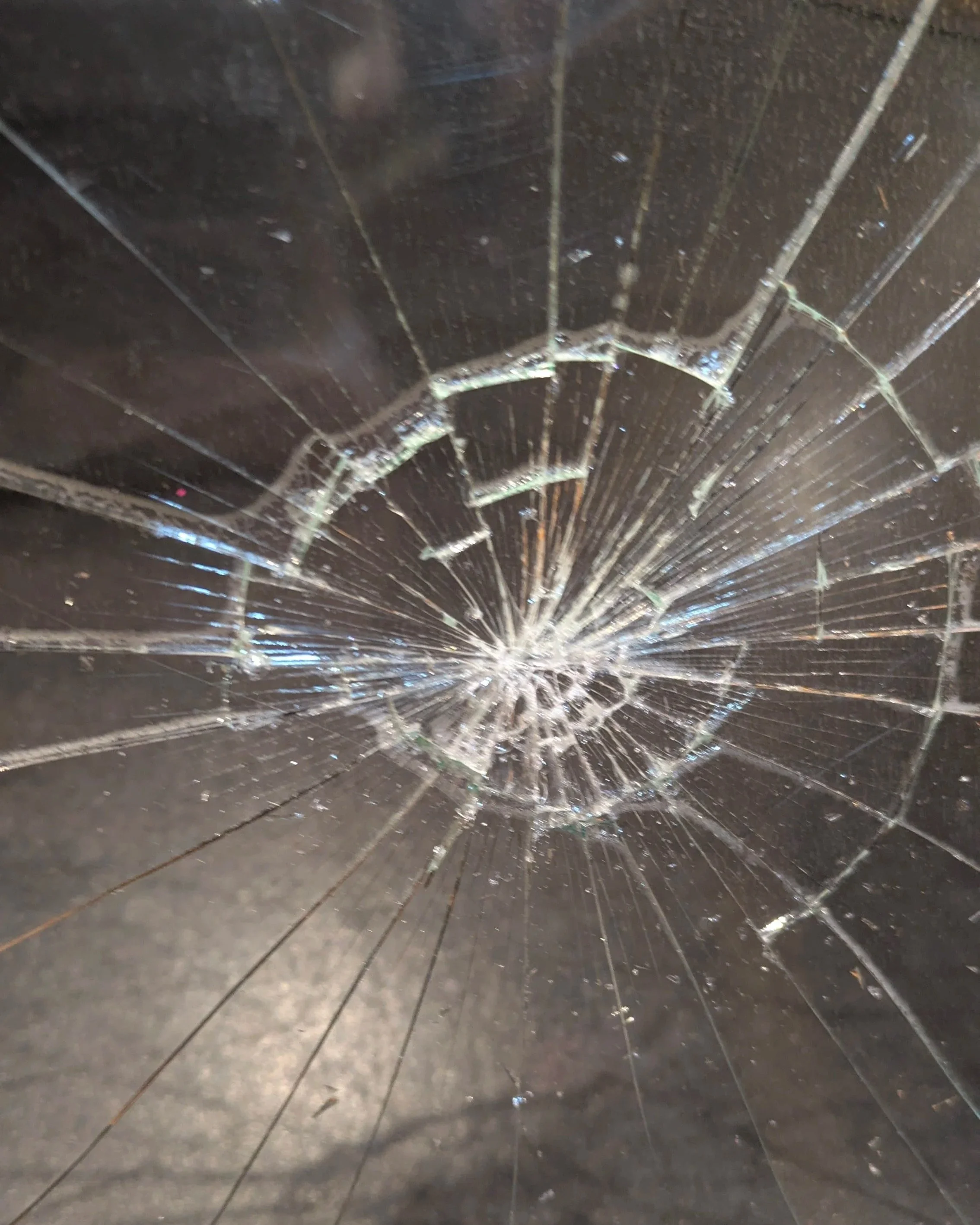 The test smash. Practising the break on spare glass first. You only get one strike on the real thing! Aim for Life360. 