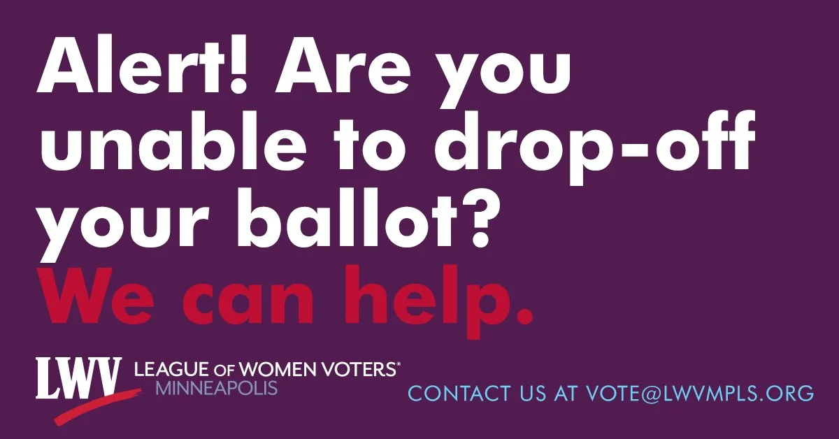 Unable to Drop Off your Ballot? We Can Help!