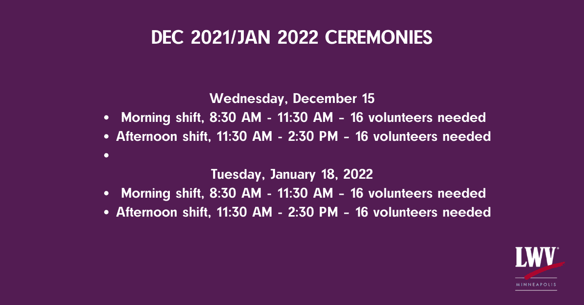Volunteers Needed!