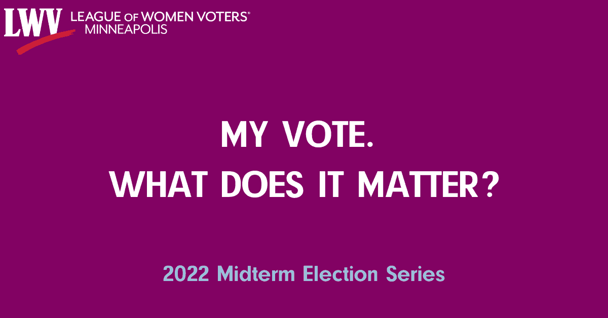 My Vote. What Does It Matter?