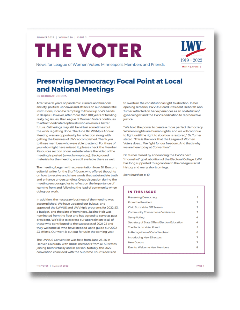 The Voter: Summer Issue