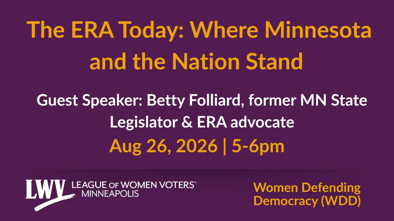 WDD - Betty Folliard, The ERA Today: Where Minnesota &amp; the Nation Stand&nbsp;
