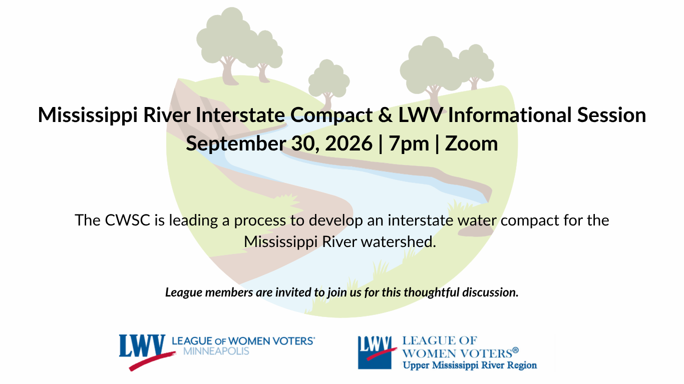 Mississippi River Interstate Compact and LWV Informational Session