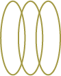 Three interlocking golden rings on a black background.