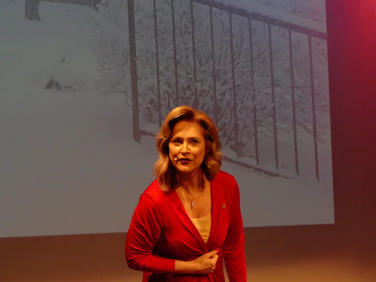 Dr. Debra Clary delivering a keynote