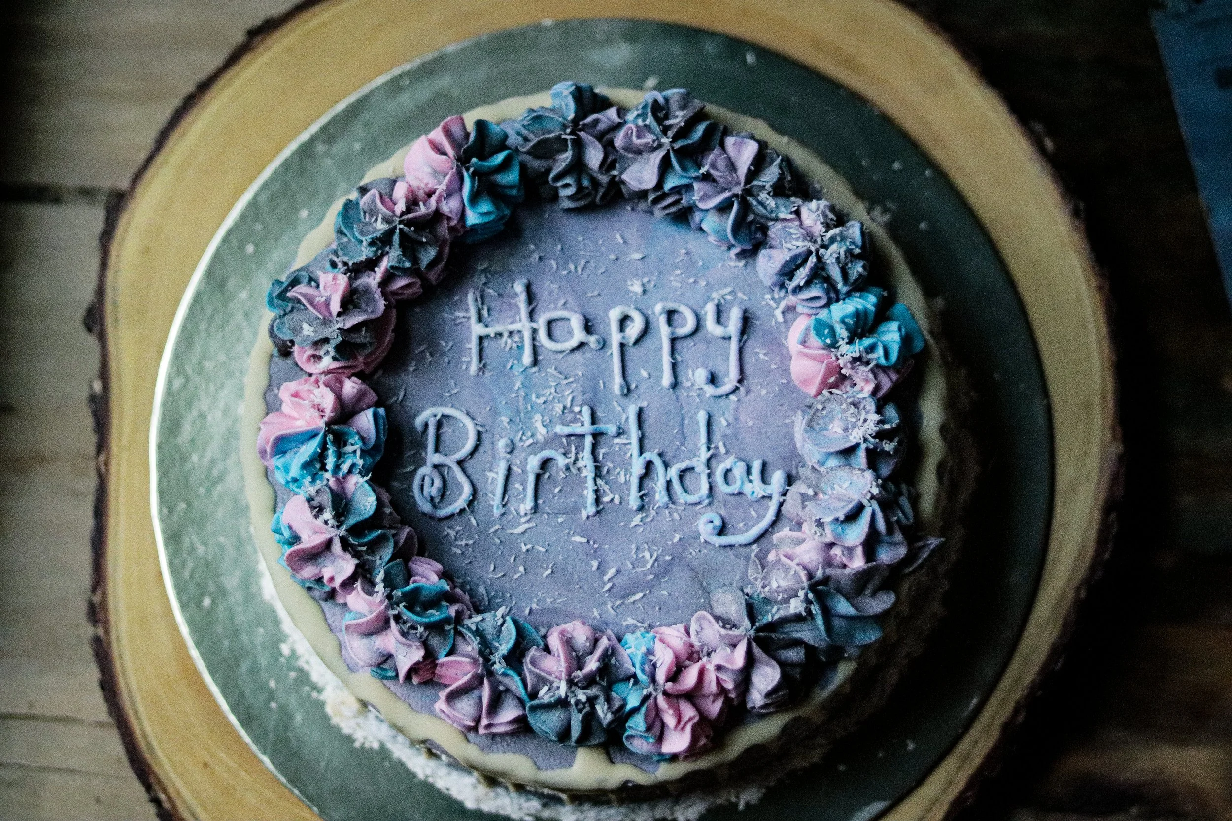 Vegan Galaxy birthday cake