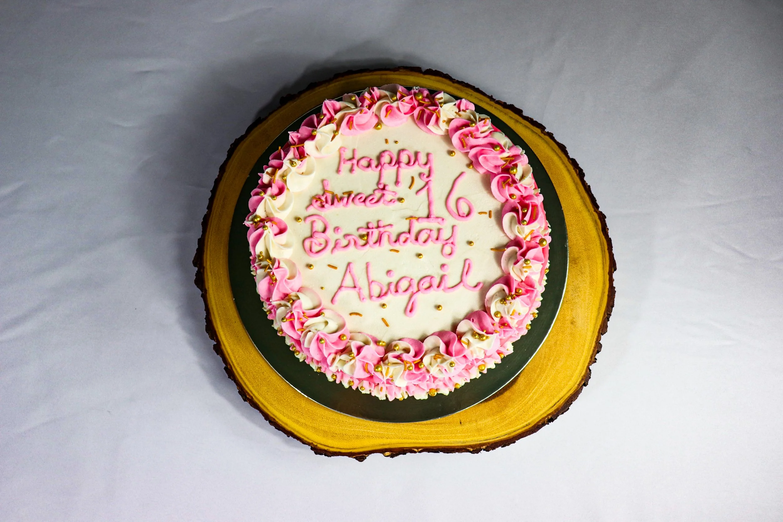 Vegan strawberry birthday cake