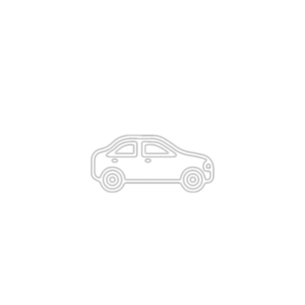 White neon outline of a car on a black background.
