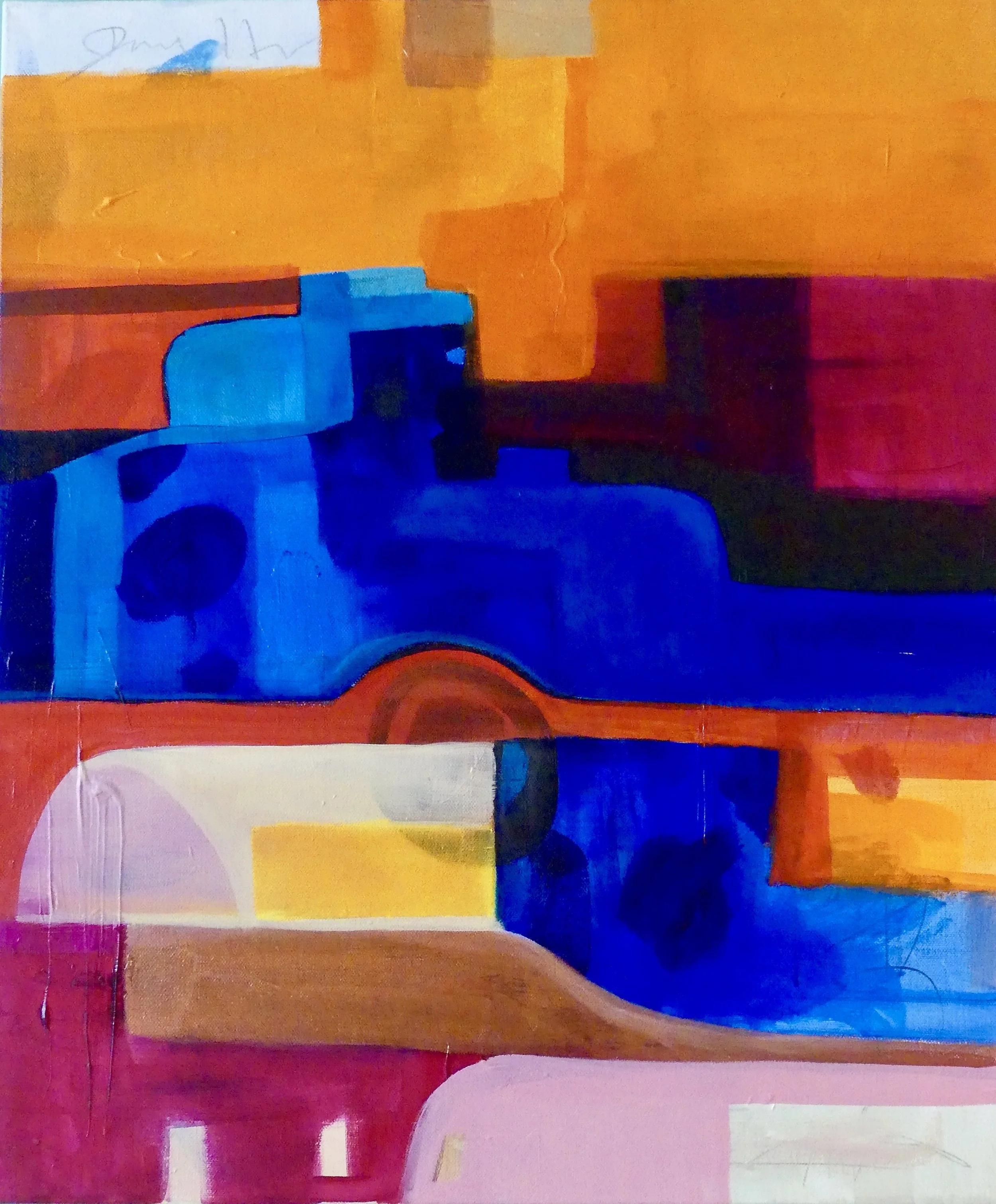 "Drop What You Know." ACRYLIC ON CANVAS 20"X24"X1.5" 2019 