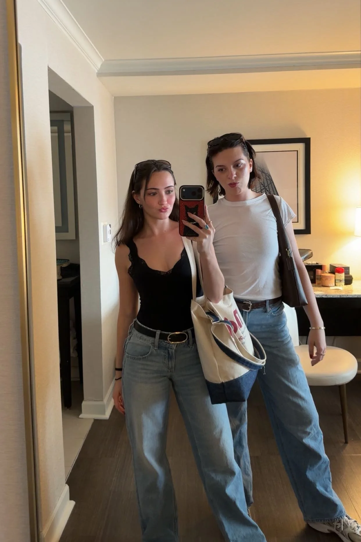 Mirror Selfie with my future roommate Madison!