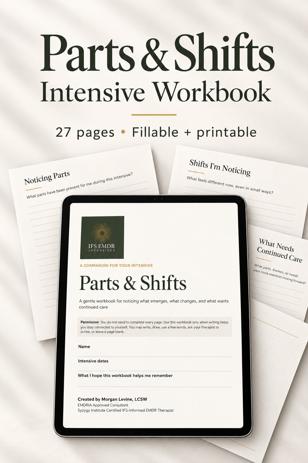 Parts + Shifts Workbook for IFS-Informed EMDR Intensives