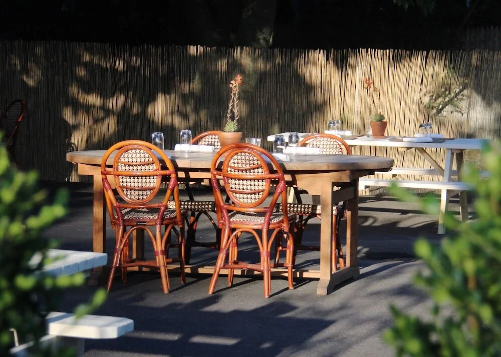 Outdoor dining in the new “Beer Garden”