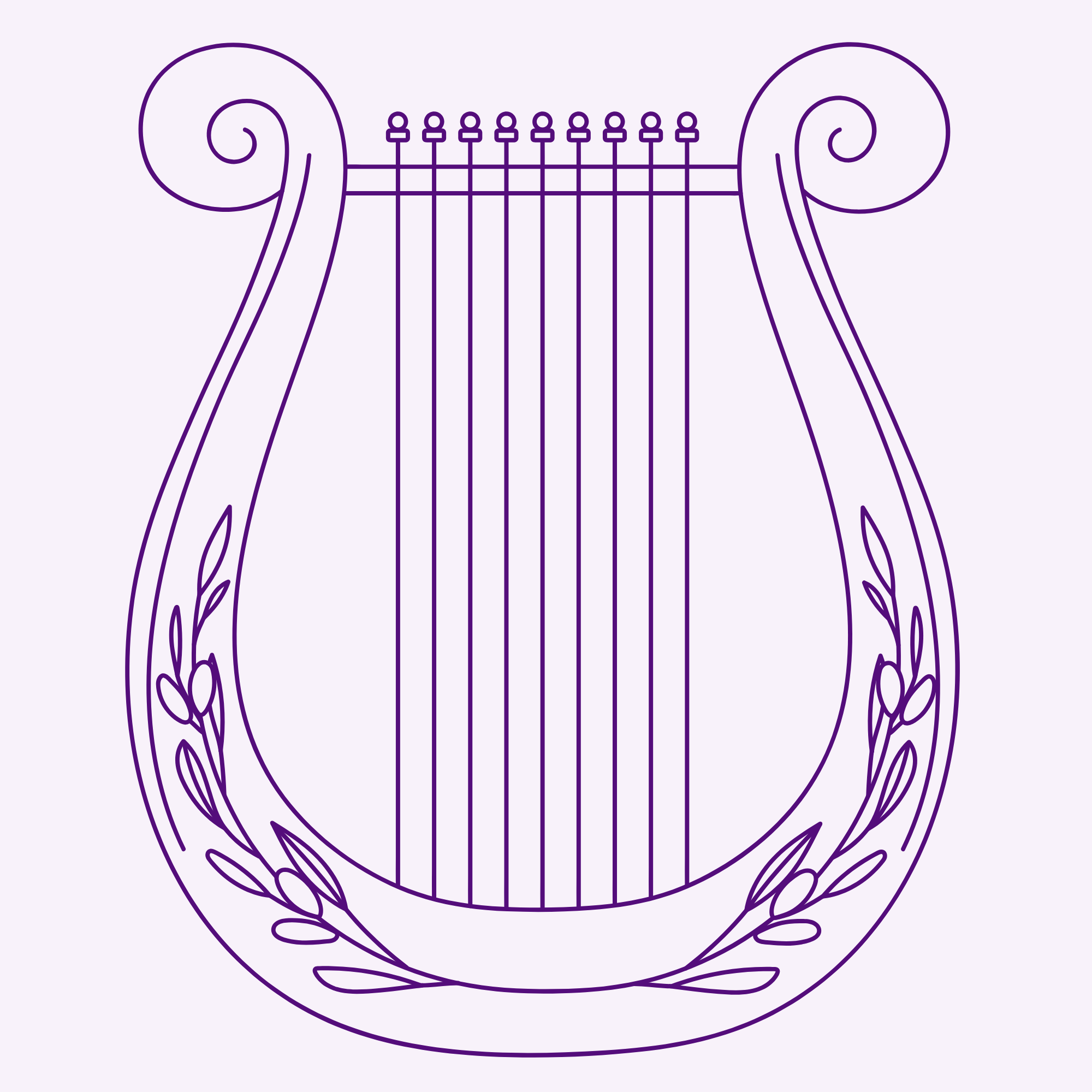 A purple harp