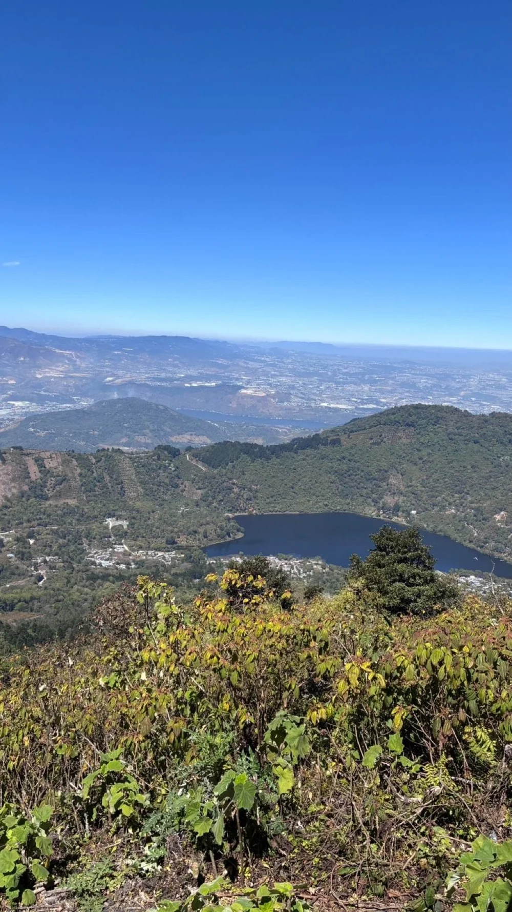 View toward Lake Amatitlán from the trail